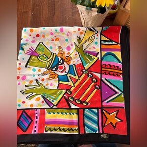 Bob Mackie Red and Pink Wearable Art Scarf